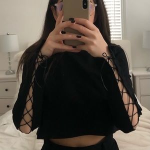 NAKD FASHION BLACK CROP TOP